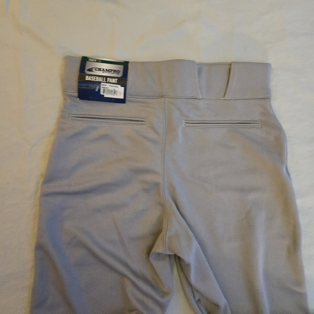 Champro Youth Large Grey Baseball Pants Elastic Jogger Cuff EB3 - Picture 6 of 8